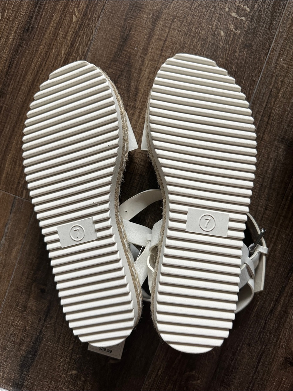 a new day White Espadrille Platform Ankle-Strap Sandals - Picture 3 of 6